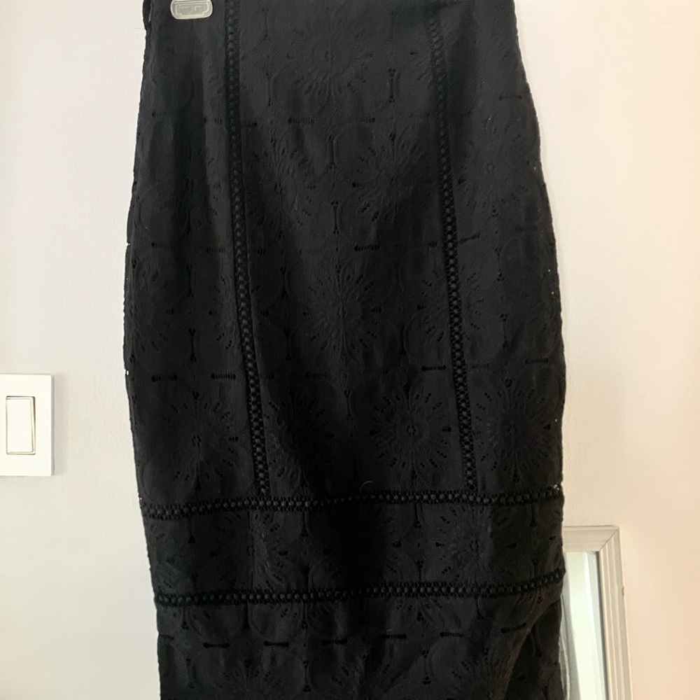 Banana Republic Black Midi Pencil Skirt